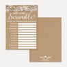 Kraft and White Floral Baby Shower Games Set Printable Template