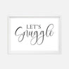 Let's Snuggle Wall Art Master Bedroom Decor Sign Printable Template
