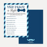 Little Man Baby Shower Games Set Printable Template