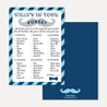 Little Man Baby Shower Games Set Printable Template