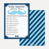 Little Man Baby Shower Who Knows Mommy Best Game Printable Template