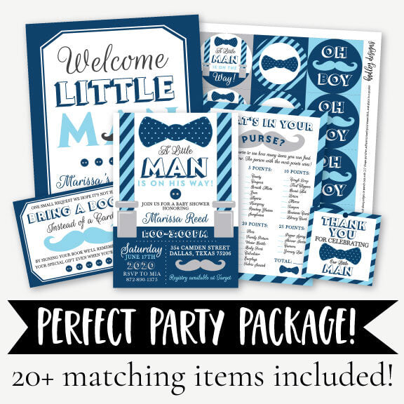 Free Printables For Little Man Baby Shower