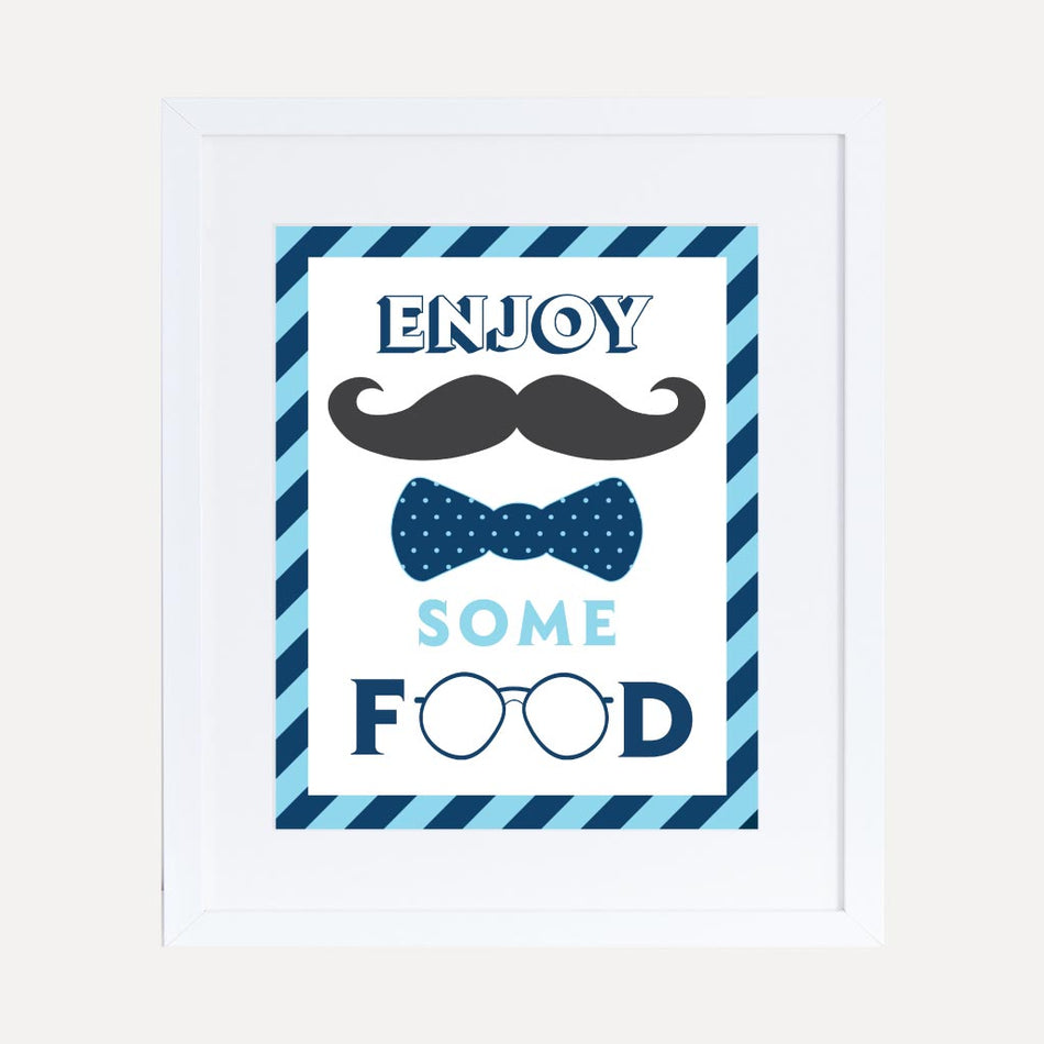 Little Man Baby Shower Food Sign Printable Template