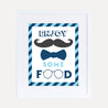 Little Man Baby Shower Food Sign Printable Template