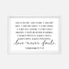Love is Patient Wall Art Master Bedroom Decor Sign Printable Template
