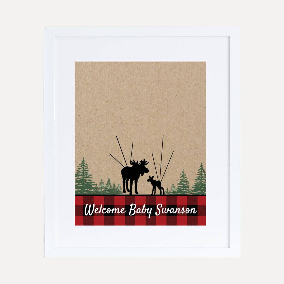 Lumberjack Baby Shower Guest Book Sign Printable Template