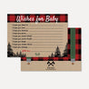 Lumberjack Baby Shower Prediction Advice Wishes Bundle Printable Template