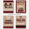 Flannel Forest Posters Decor Favor Welcome Signs