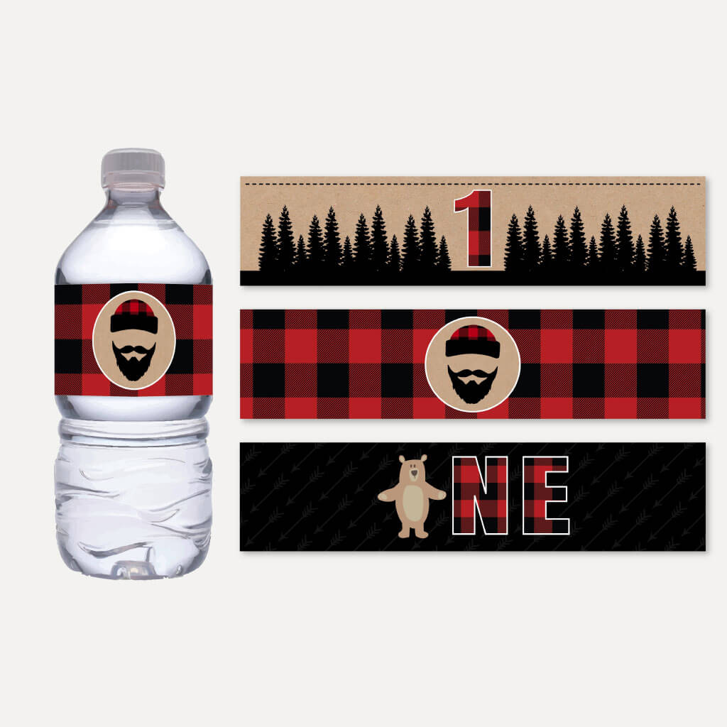 Printable Lumberjack Kids Party Bottle Label Template | Hadley Designs Printable Lumberjack Kids Party Bottle Label Template | Hadley Designs