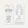 Marble and Gold Geometric Wedding Program Printable Template