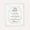 Marble and Gold Geometric Wedding Bar Drinks Sign Printable Template