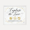 Marble and Gold Geometric Wedding Hashtag Sign Printable Template