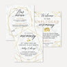 Marble and Gold Geometric Wedding Sign Set Printable Template
