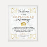 Marble and Gold Geometric Wedding Unplugged Ceremony Sign Printable Template