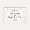 Marble and Gold Geometric Wedding Welcome Sign Printable Template
