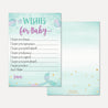 Mermaid Baby Shower Wishes Card Printable Template