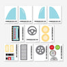Movie Party Cardboard Box Car Printable Template