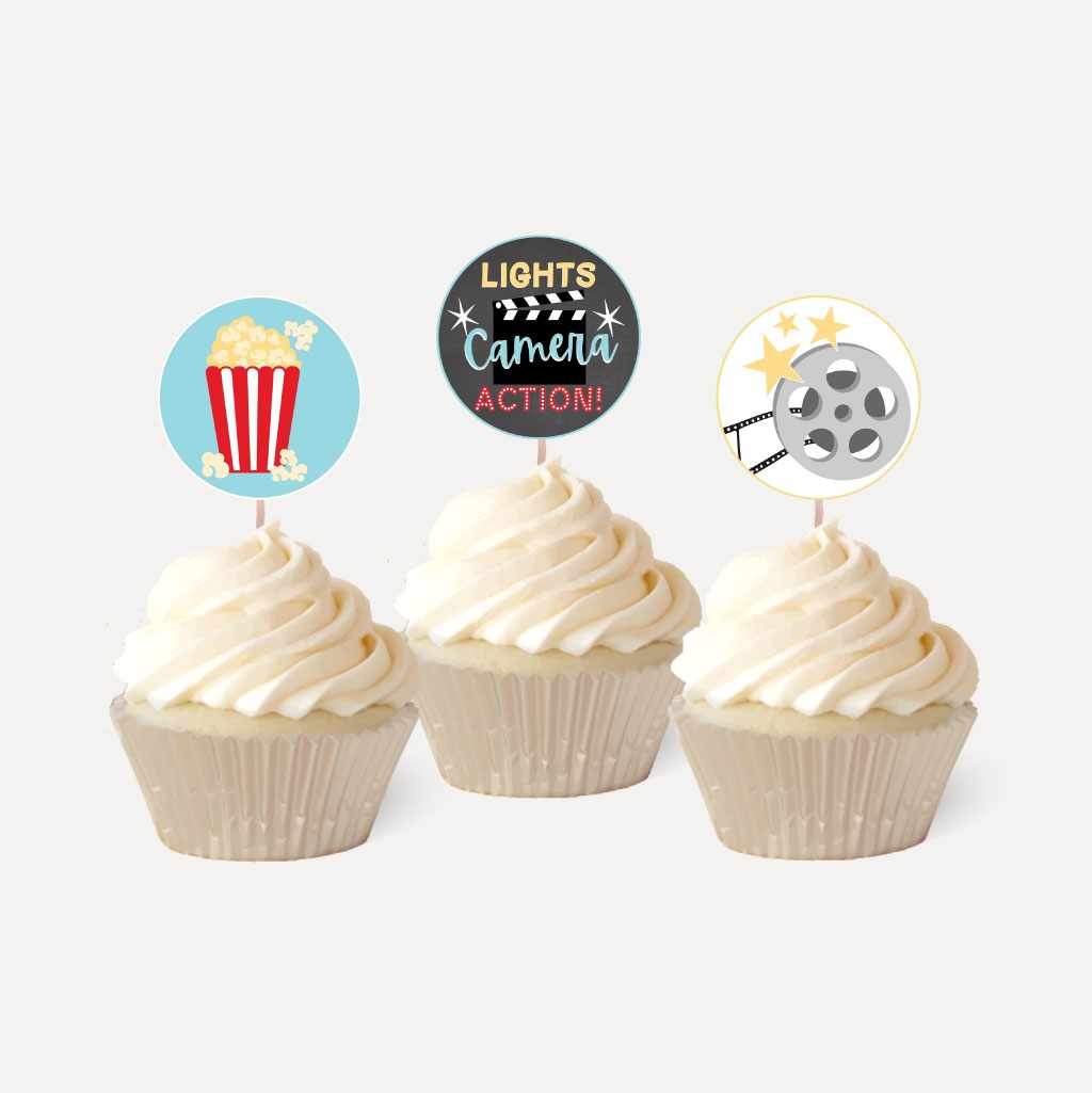Printable Movie Party Treat Topper Template | Hadley Designs - Printables