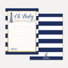 Nautical Baby Shower Prediction Advice Wishes Bundle Printable Template
