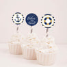 Nautical Baby Shower Cupcake Toppers Printable Template