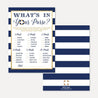 Nautical Baby Shower What's In Your Purse Game Printable Template
