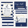 Nautical Baby Shower Invitation Suite Printable Template