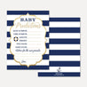 Nautical Baby Shower Predictions Printable Template
