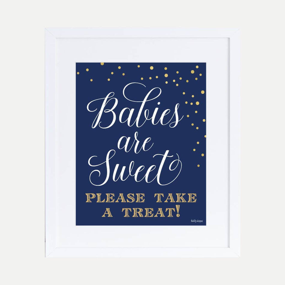 Nautical Baby Shower Treats Sign Printable Template