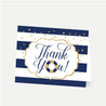 Nautical Baby Shower Thank You Card Printable Template