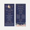 Navy and Blush Elegant Floral Wedding Program Printable Template