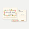 Navy and Blush Elegant Floral Wedding Save The Date Printable Template