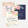 Navy and Blush Elegant Floral Wedding Sign Set Printable Template