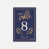 Navy Mustard Rustic Wedding Table Numbers Printable Template