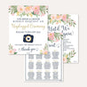 Navy Striped Blush Floral Wedding Sign Set Printable Template