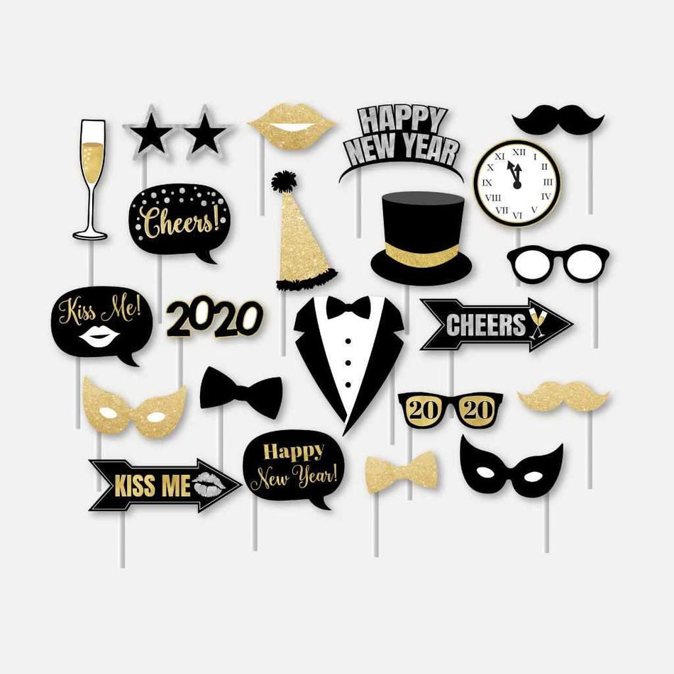 new years eve party photo booth props printable