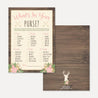 Oh Deer Girl Baby Shower Games Set Printable Template