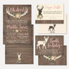Oh Deer Girl Baby Shower Invitation Suite Printable Template