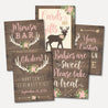 Oh Deer Girl Baby Shower Sign Bundle Printable Template