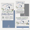 Owl Boy Baby Shower Invitation Suite Printable Template