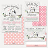 Owl Girl Baby Shower Invitation Suite Printable Template