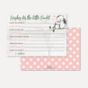 Owl Girl Baby Shower Wishes Card Printable Template