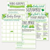 Peas In A Pod Twins Baby Shower Games Set Printable Template