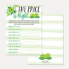 Peas In A Pod Twins Baby Shower Price is Right Game Printable Template