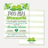 Peas In A Pod Twins Baby Shower Invitation Printable Template