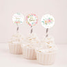 Pink Pastel Floral Baby Shower Cupcake Toppers Printable Template