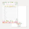 Pink Pastel Floral Baby Shower Games Set Printable Template