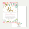 Pink Pastel Floral Baby Shower Invitation Printable Template