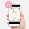 Pink Pastel Floral Can Be Used As A Digital Invite Evite