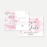 Pink Watercolor Splash Wedding Save The Date Printable Template