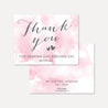 Pink Watercolor Splash Wedding Thank You Card Printable Template